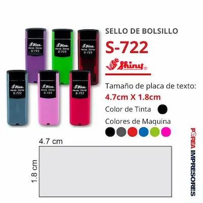 sellos personalizados 6 sello bolsillo shiny s 722